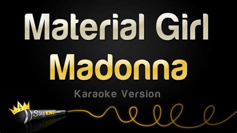 madonna karaoke|material girl karaoke by madonna.